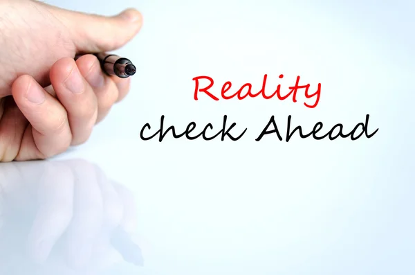 Reality check ahead Text koncept — Stockfoto