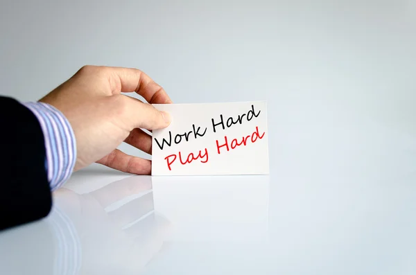 Werk hard play hard tekst Concept — Stockfoto