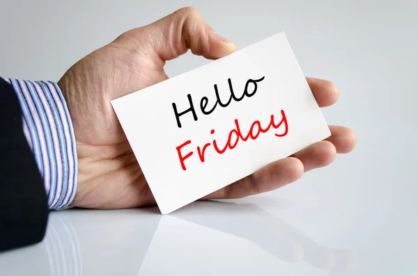 Hello friday Text Concept — Stock Photo, Image