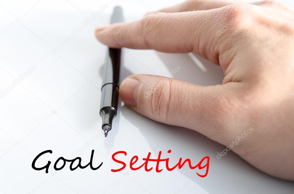 Goal setting Text Concept