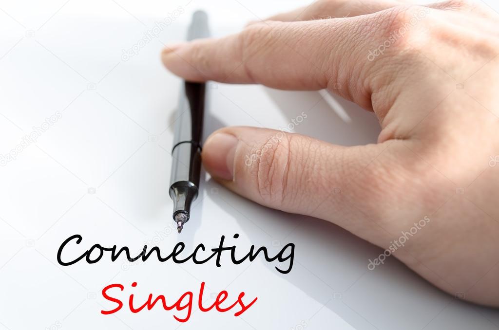 Connecting singles Text Concept