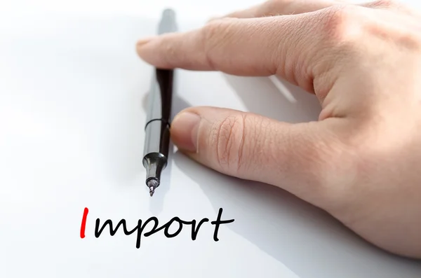 Import Text Concept — Stock Photo, Image