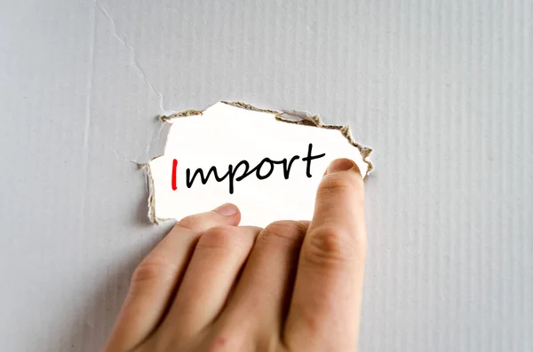 Import Text Concept — Stock Photo, Image