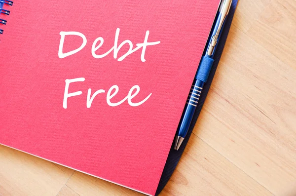 Debt free text concept — Stock Photo, Image