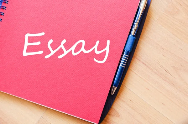 Essay tekstnotitie concept — Stockfoto