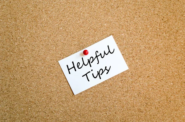 Helpful tips sticky note text concept — Stock Photo, Image