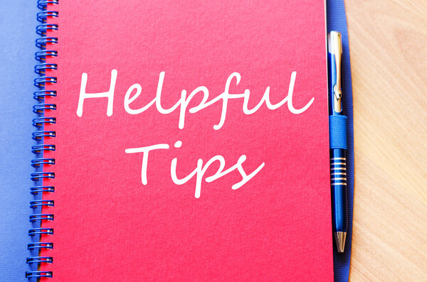 Helpful tips text concept