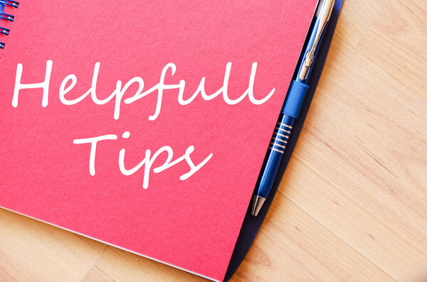 Helpful tips text concept