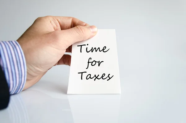 Temps pour les taxes concept de texte — Photo