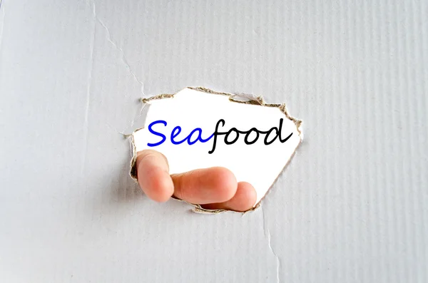 Koncept textu mořské plody — Stock fotografie
