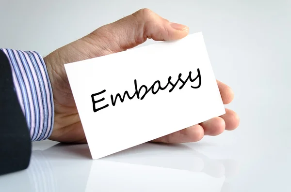 Embassy text concept — Stock Photo, Image