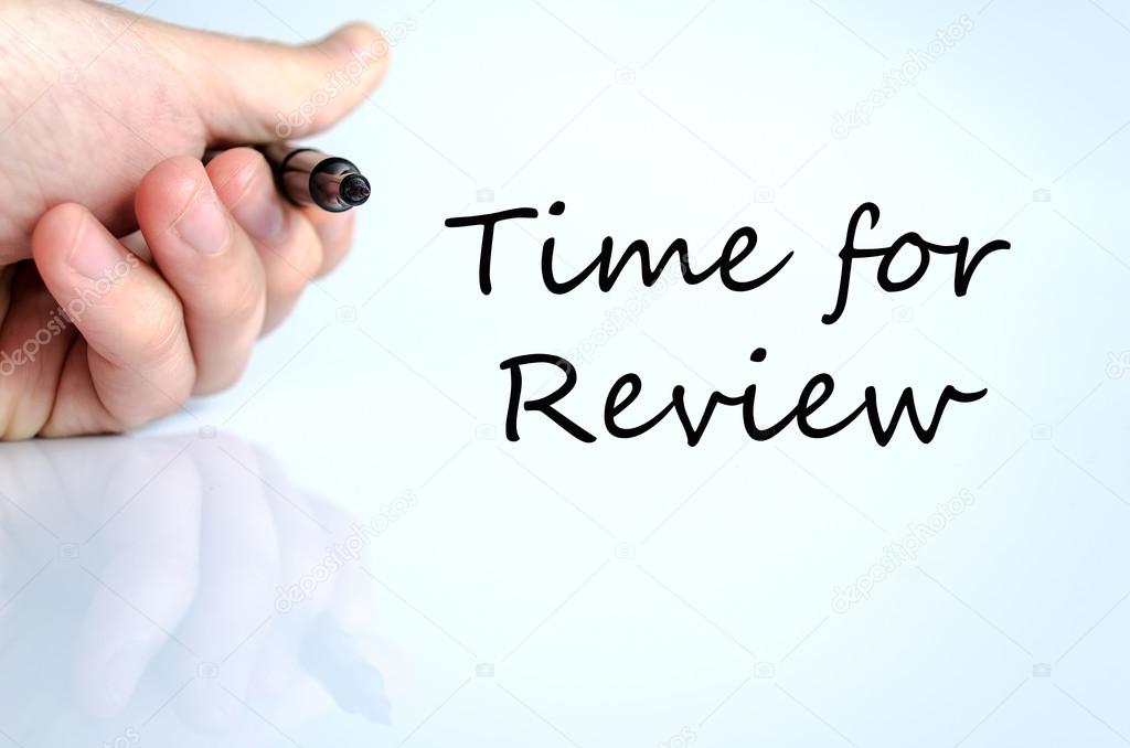 Time for review text concept