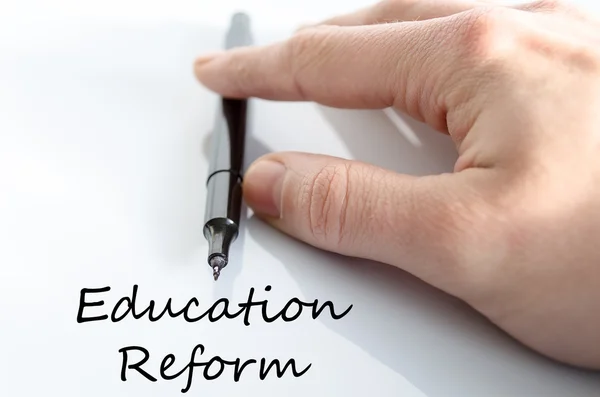 Koncepcja tekst reformy edukacji — Zdjęcie stockowe