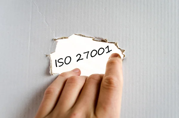 Iso 27001 conceito de texto — Fotografia de Stock