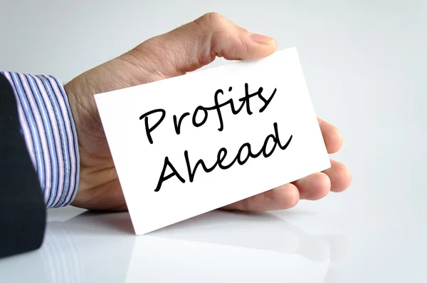 Profits ahead text concept — Stock Photo, Image