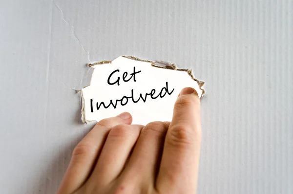 Get involved text concept — Stock Photo, Image