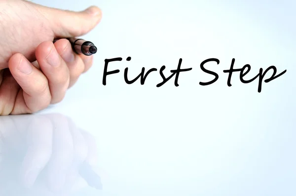 First step text concept — Stock Photo, Image