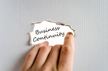 Business continuity text concept clipart