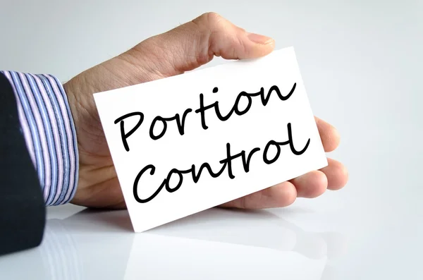 Portion control text concept — Stock Photo, Image