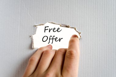 Free offer text concept clipart