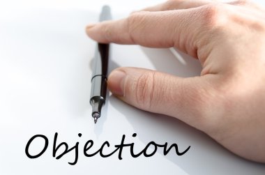 Objection text concept clipart