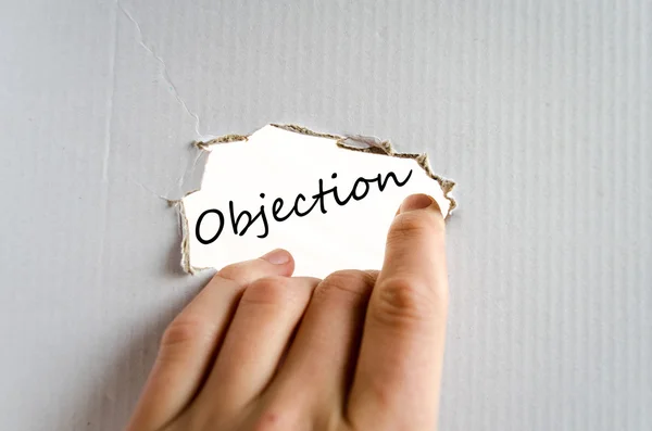 Objection concept de texte — Photo