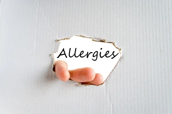 Allergies text concept — Stock Photo, Image