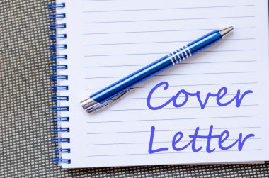 Cover letter text concept clipart