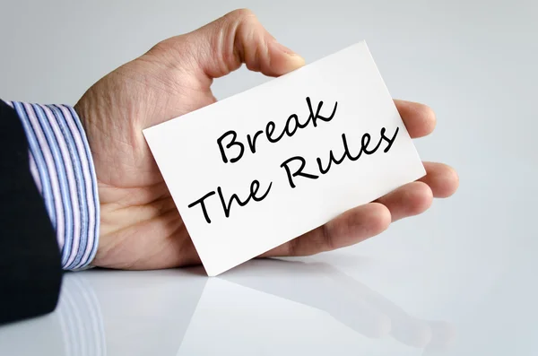 Break the rules text concept