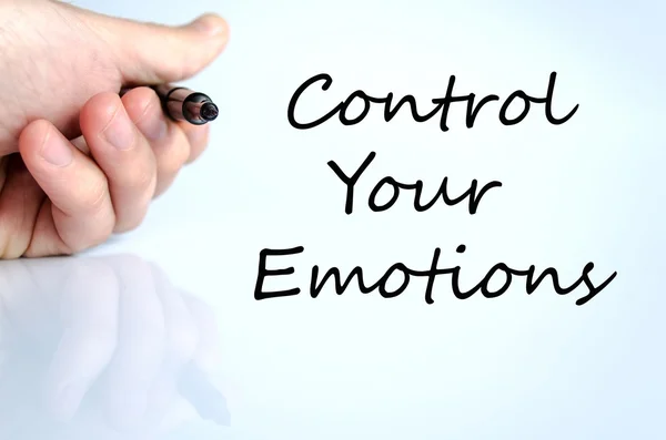 Controle van uw emoties tekst concept — Stockfoto