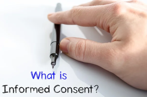 Concepto de texto de consentimiento informado — Foto de Stock