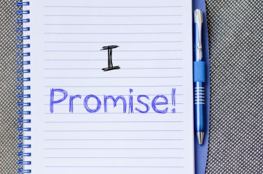 I promise write on notebook clipart