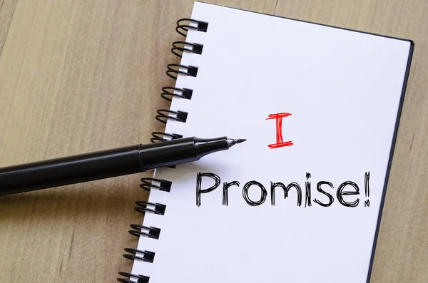 I promise write on notebook — Stock Photo, Image