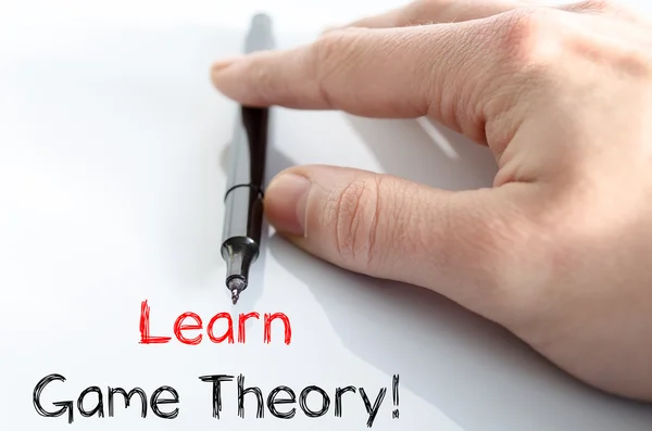 Learn game theory text concept — Stock Photo, Image