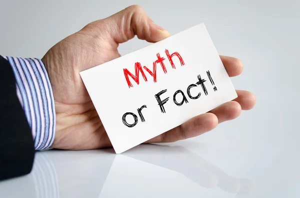 Mythos oder Faktentext-Konzept — Stockfoto
