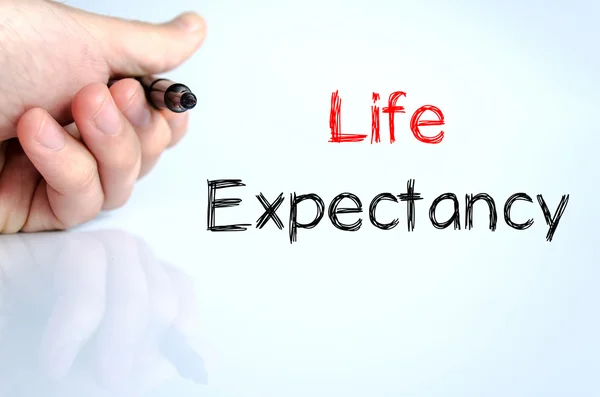 Conceito de texto expectativa de vida — Fotografia de Stock