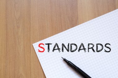 Standards write on notebook clipart