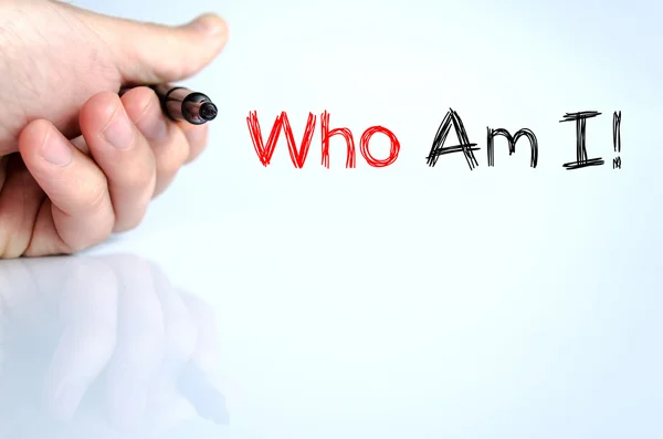 Who am i text concept — Stock Photo, Image