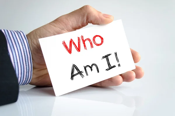 Who am i text concept — Stock Photo, Image
