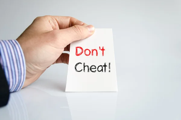 Don't cheat text concept — Stock Photo, Image