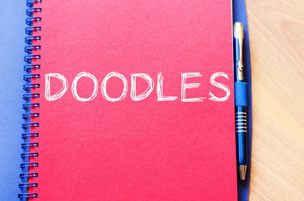 Doodles scrivere su notebook — Foto Stock