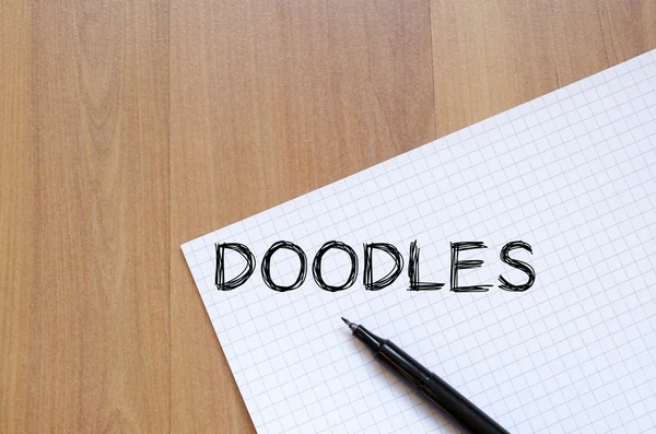 Doodles írni a notebook — Stock Fotó