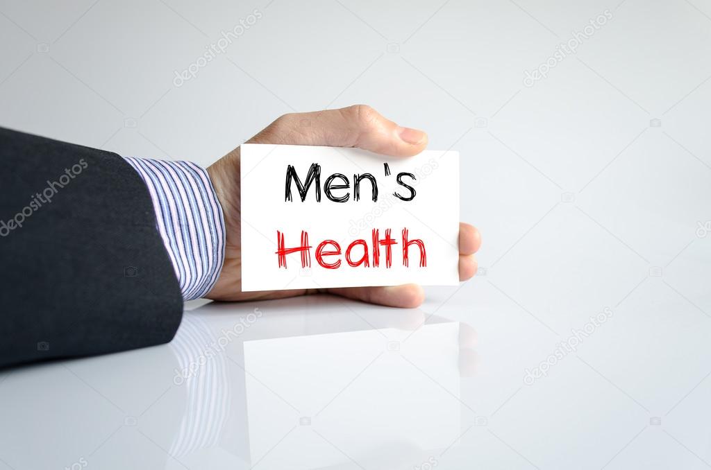 Men's health text concept