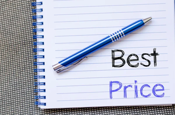 Best price write on notebook — Stock Photo, Image