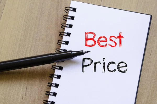 Best price write on notebook — Stock Photo, Image