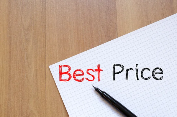 Best price write on notebook — Stock Photo, Image