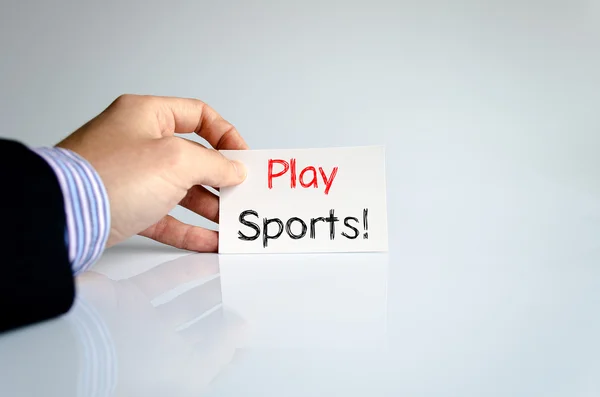 Jogar esportes conceito de texto — Fotografia de Stock
