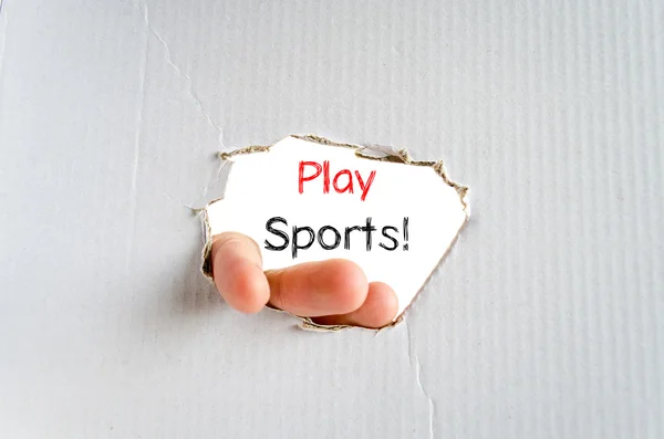 Play sports text concept — Stock Photo, Image