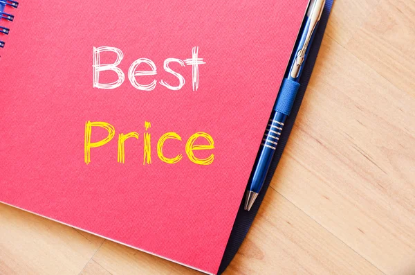 Best price write on notebook — Stock Photo, Image