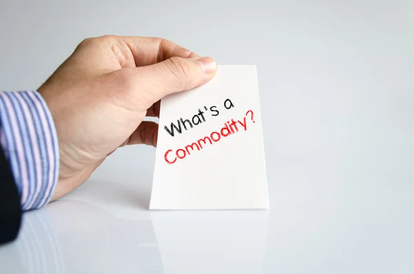 O que é conceito de texto commodity — Fotografia de Stock